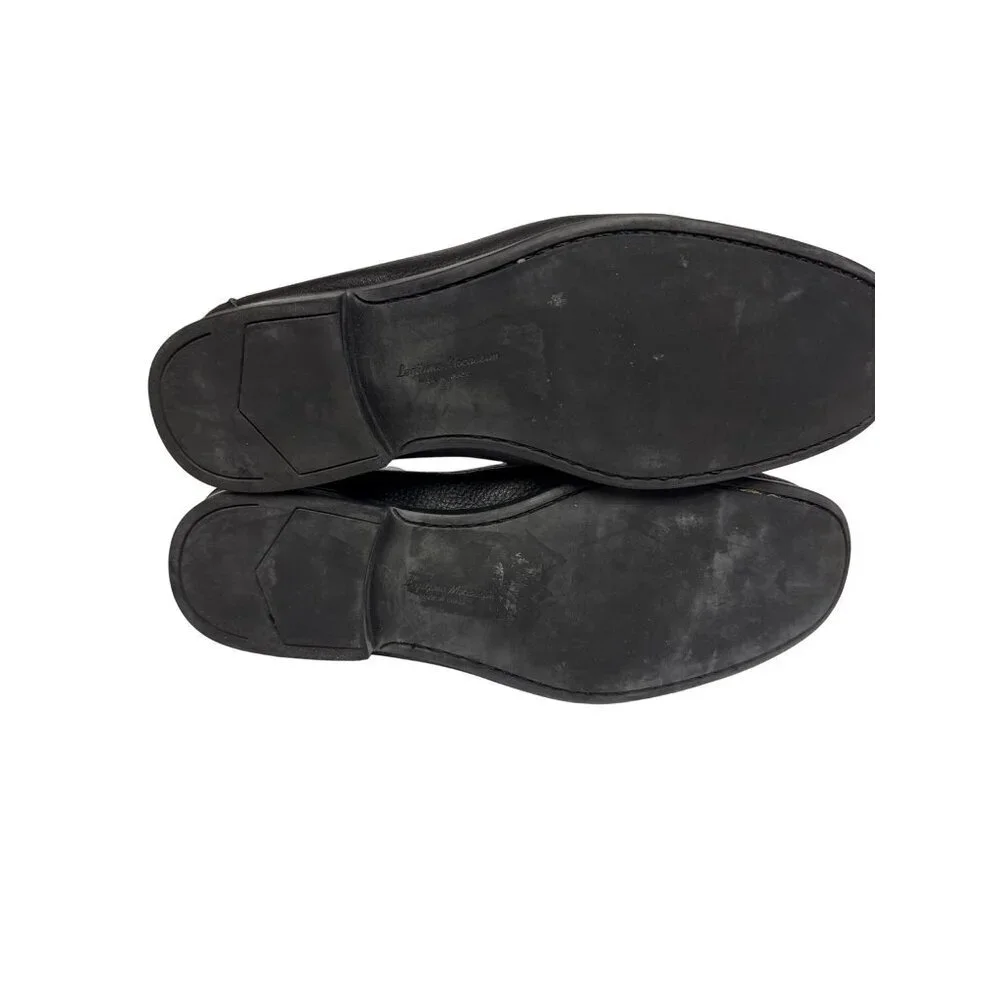 Marc Joseph Stafford Ave Men's Loafers Black Pebbled Leather Cushion Size 12